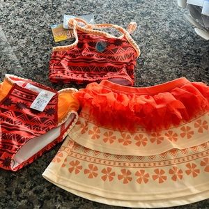 NWT Disney Moana Swimsuit Set 3T